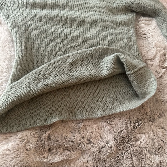 Wooden Ships Antro Grey Mohair Blend CowlNeck Sweater W/Wooden Button Detail M/L - Picture 5 of 15